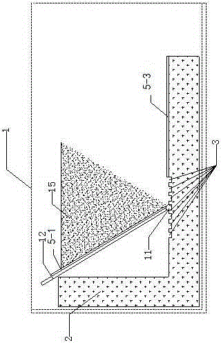 Device capable of measuring limited filling pressure and displacement produced when retaining wall rotates around wall bottom