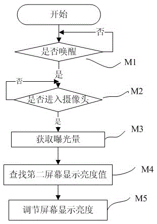 Terminal screen brightness adjusting method and system