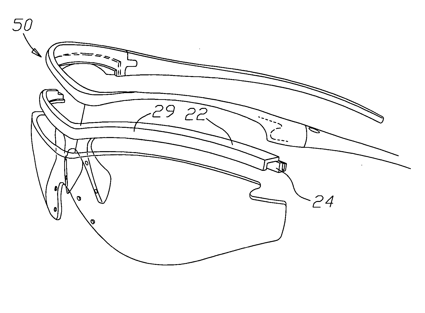 Soft pad structure of glasses