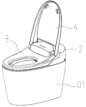 Plastic toilet pan without water tank