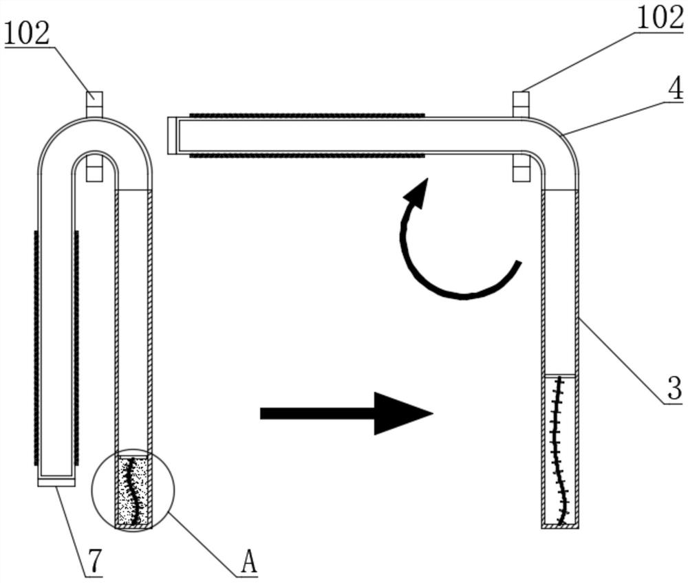 Garbage combustion flue gas waste heat collection and discharging pipeline