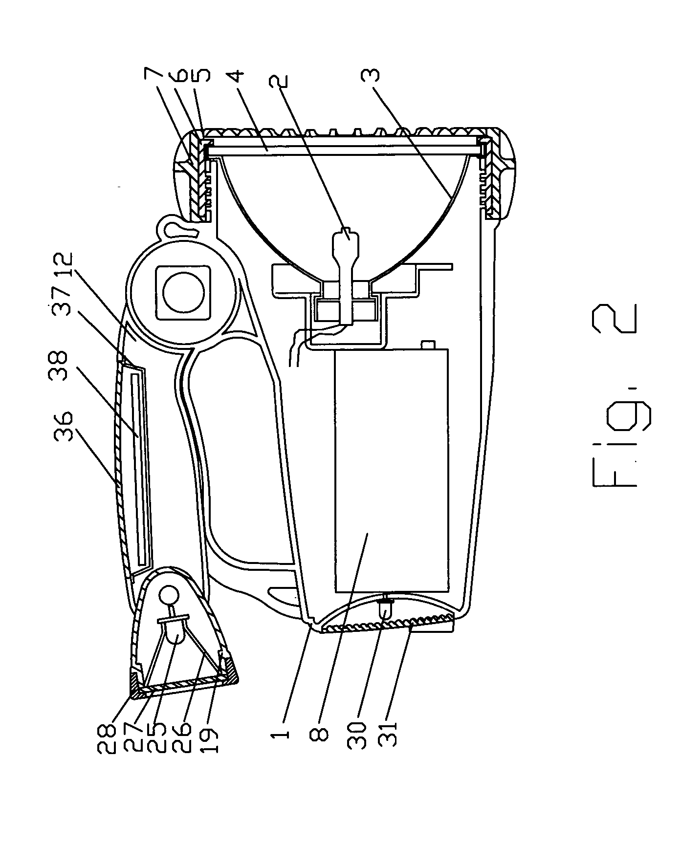 Rechargeable halogen searcheye