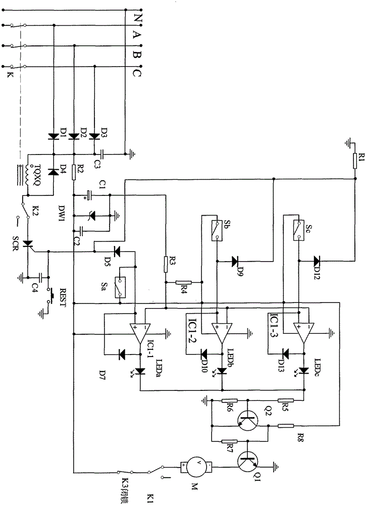 C-type intelligent circuit breaker with automatic closing function