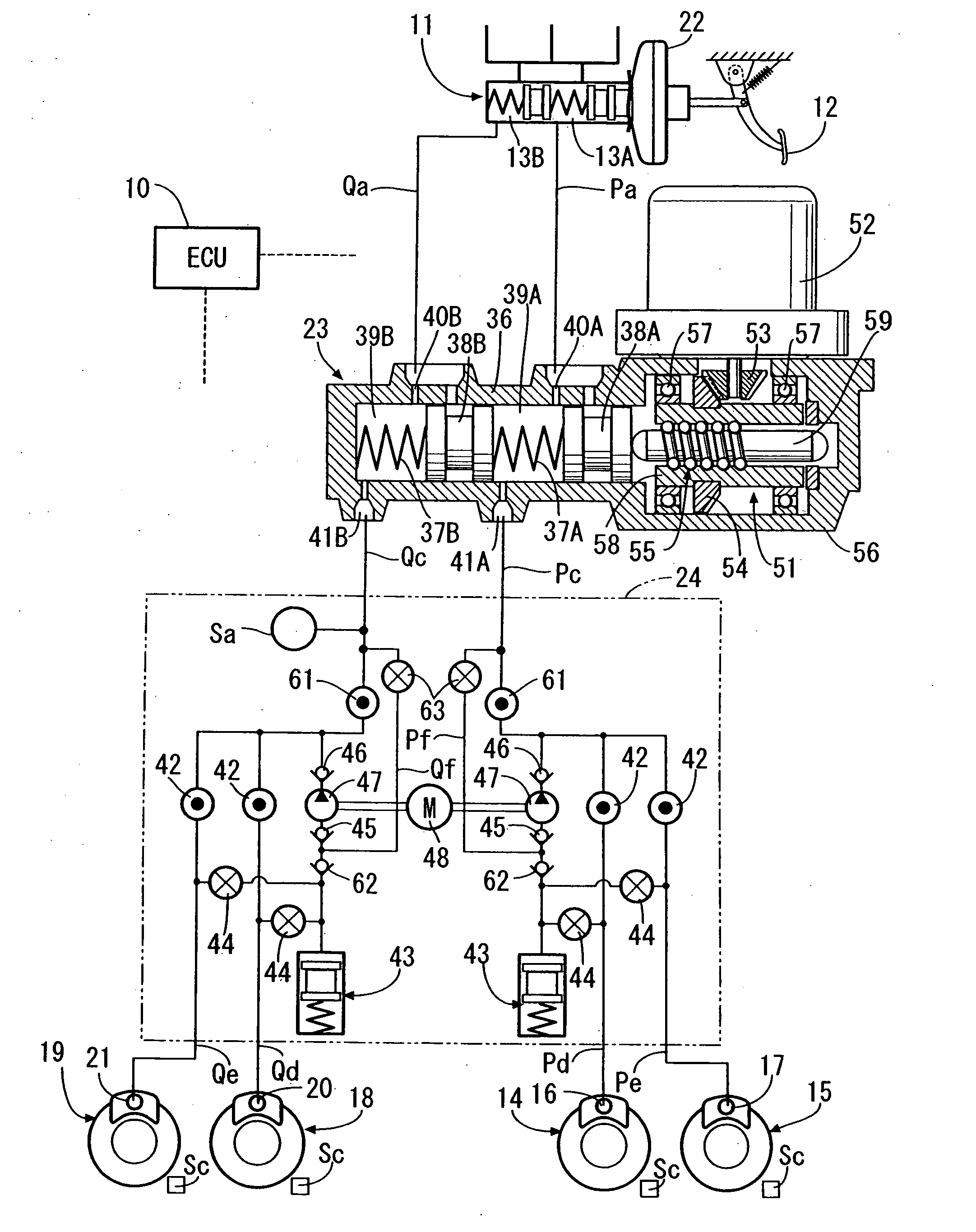 Braking system and automatic brake actuator