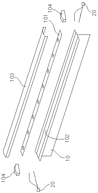 Method for manufacturing LED (light emitting diode) illuminating device of light steel frame ceiling