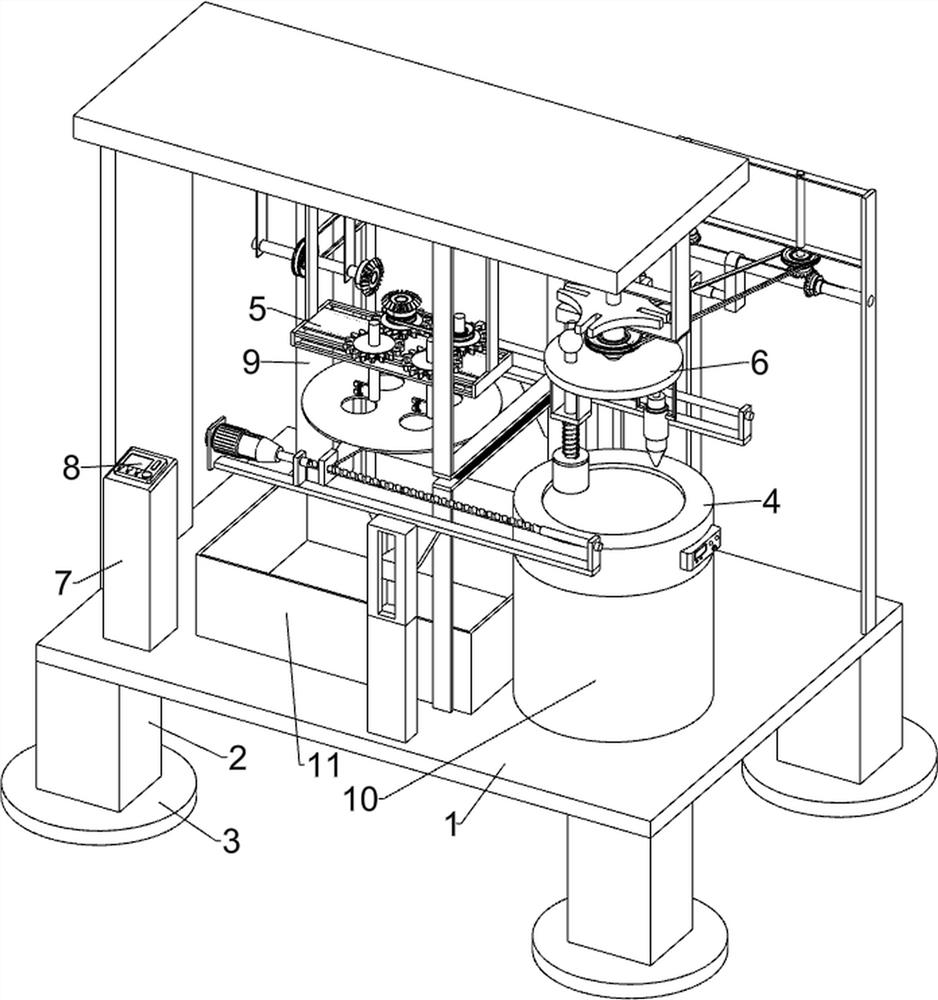 Waxing treatment device for intelligent community related LED wafer patch workpiece