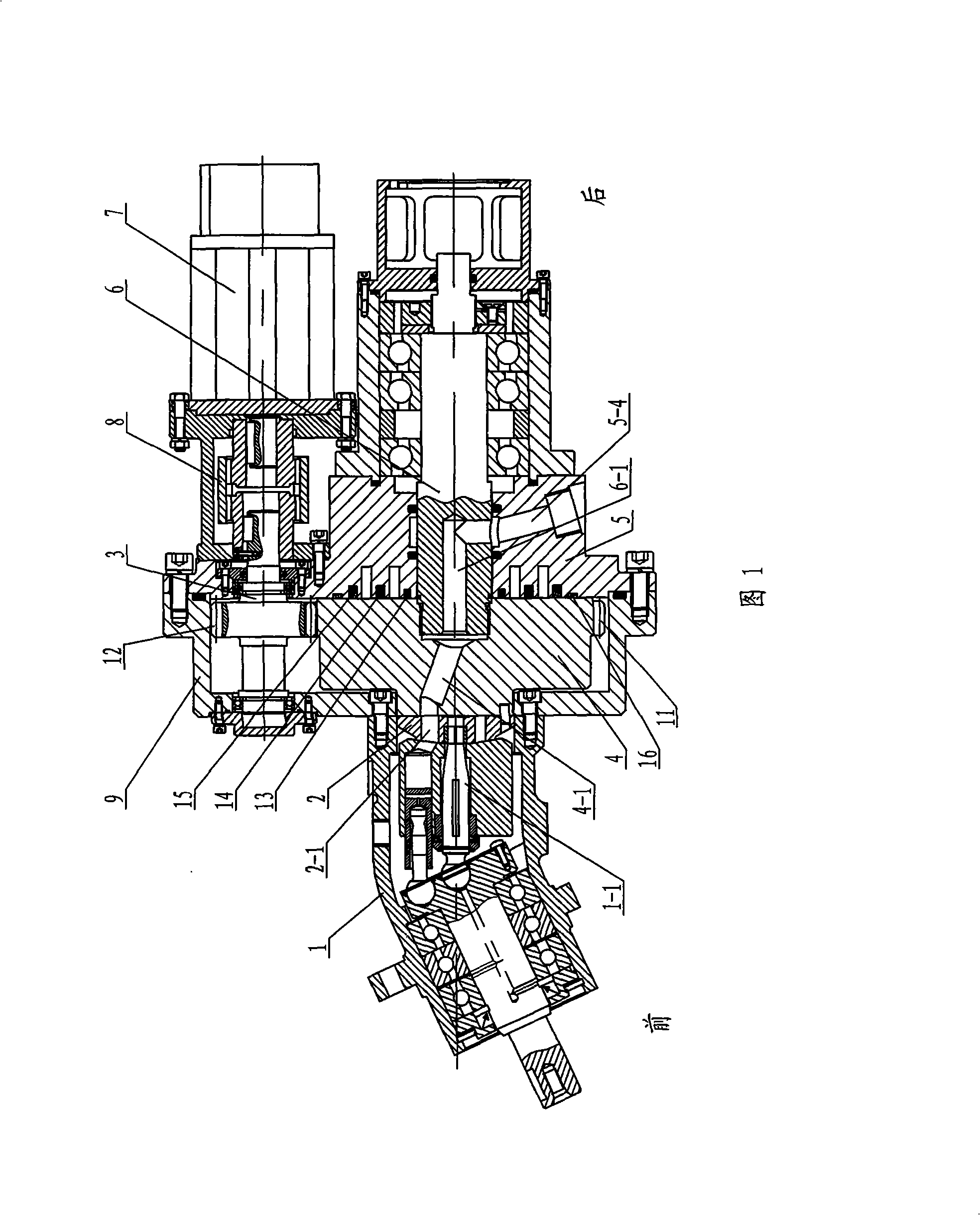 Electric control inclined shaft plunger type hydraulic transformer