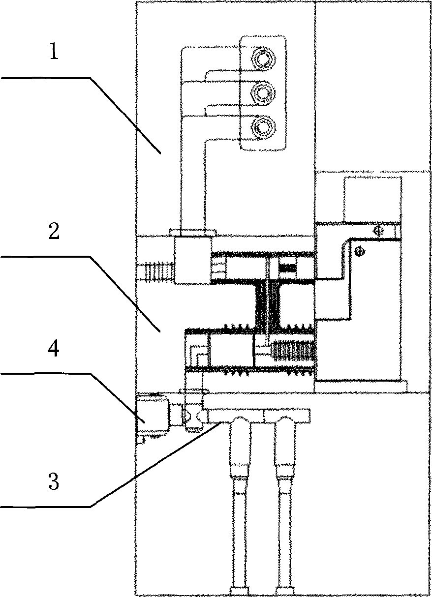 Interchanging type whole solid insulation fixing switch loop