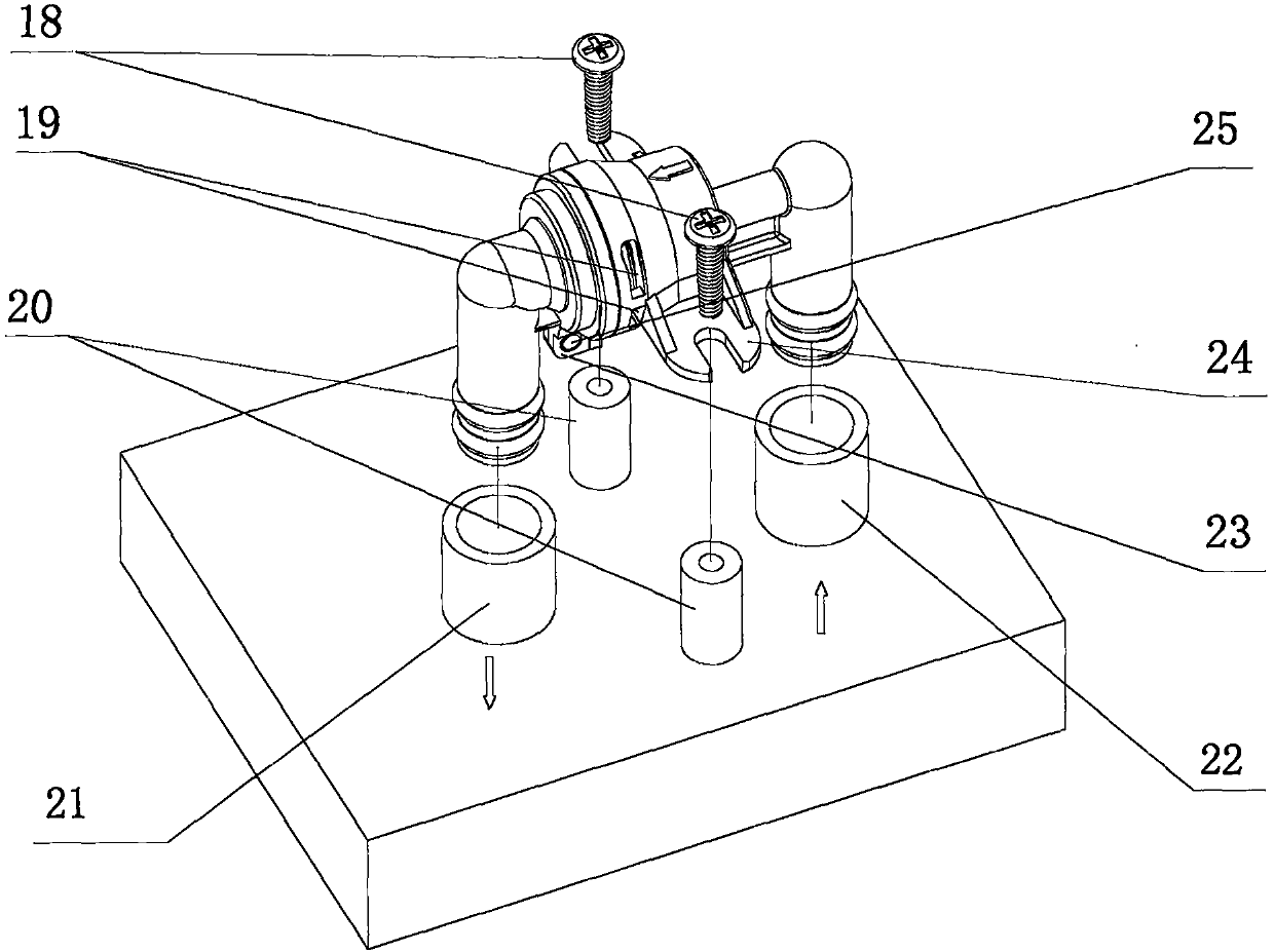 Spiral buckle type screw-free pressure reducing valve