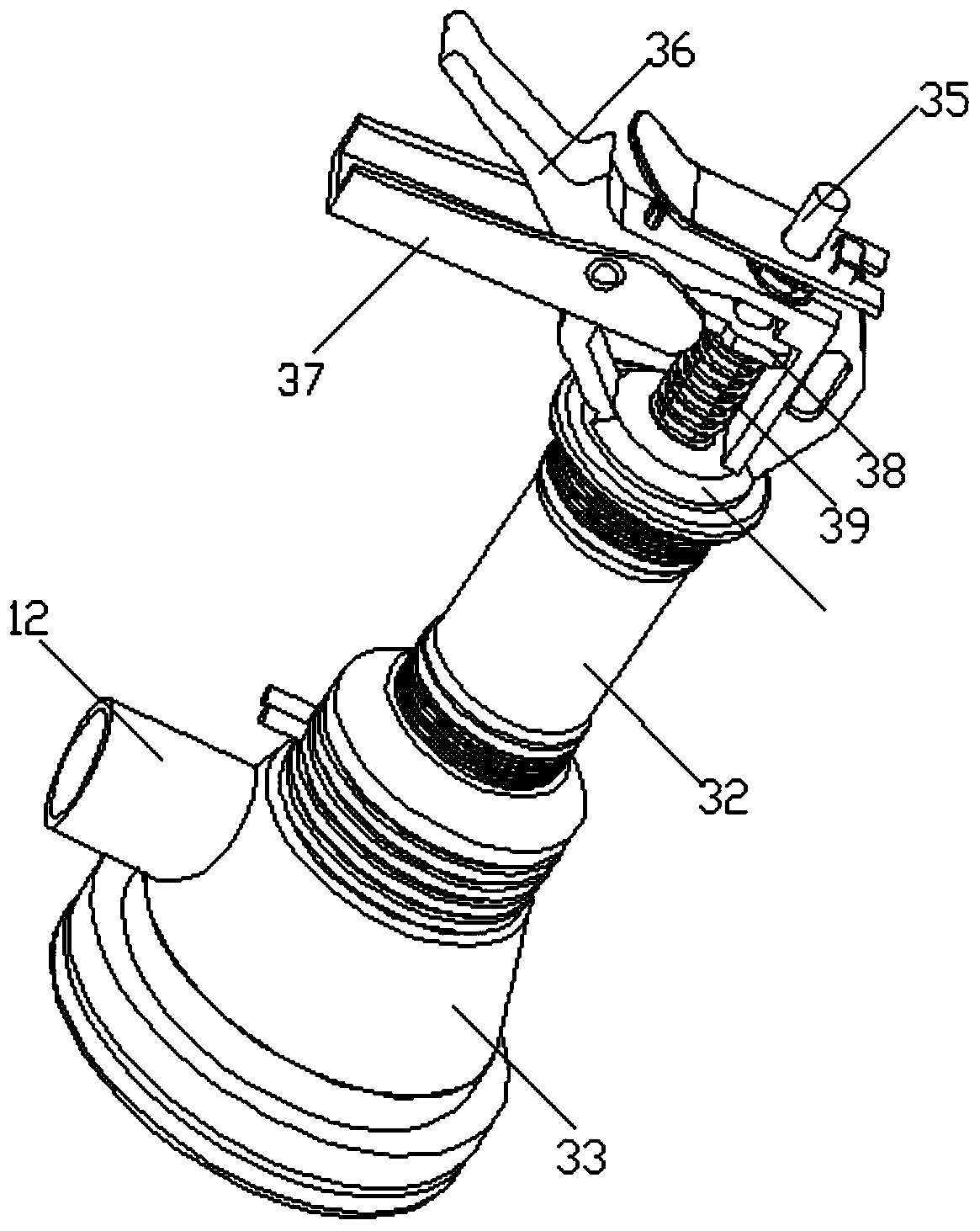 Automatic smoke-purifying suspended moxibustion device