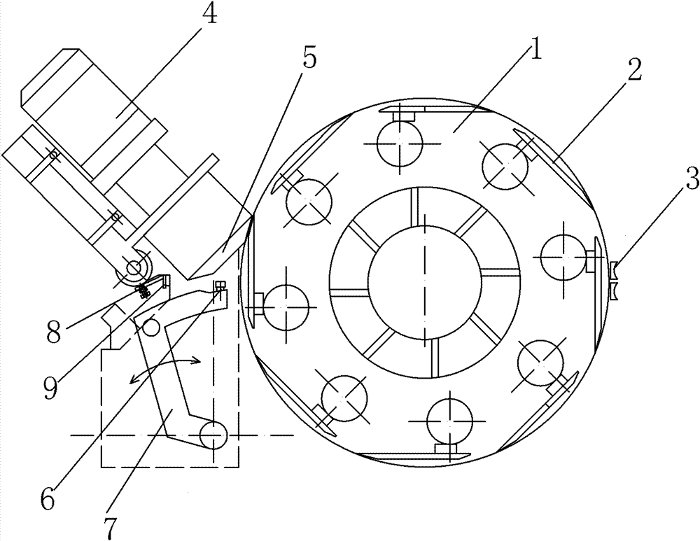 Regulating method of gap between blade and knife door of filament cutter