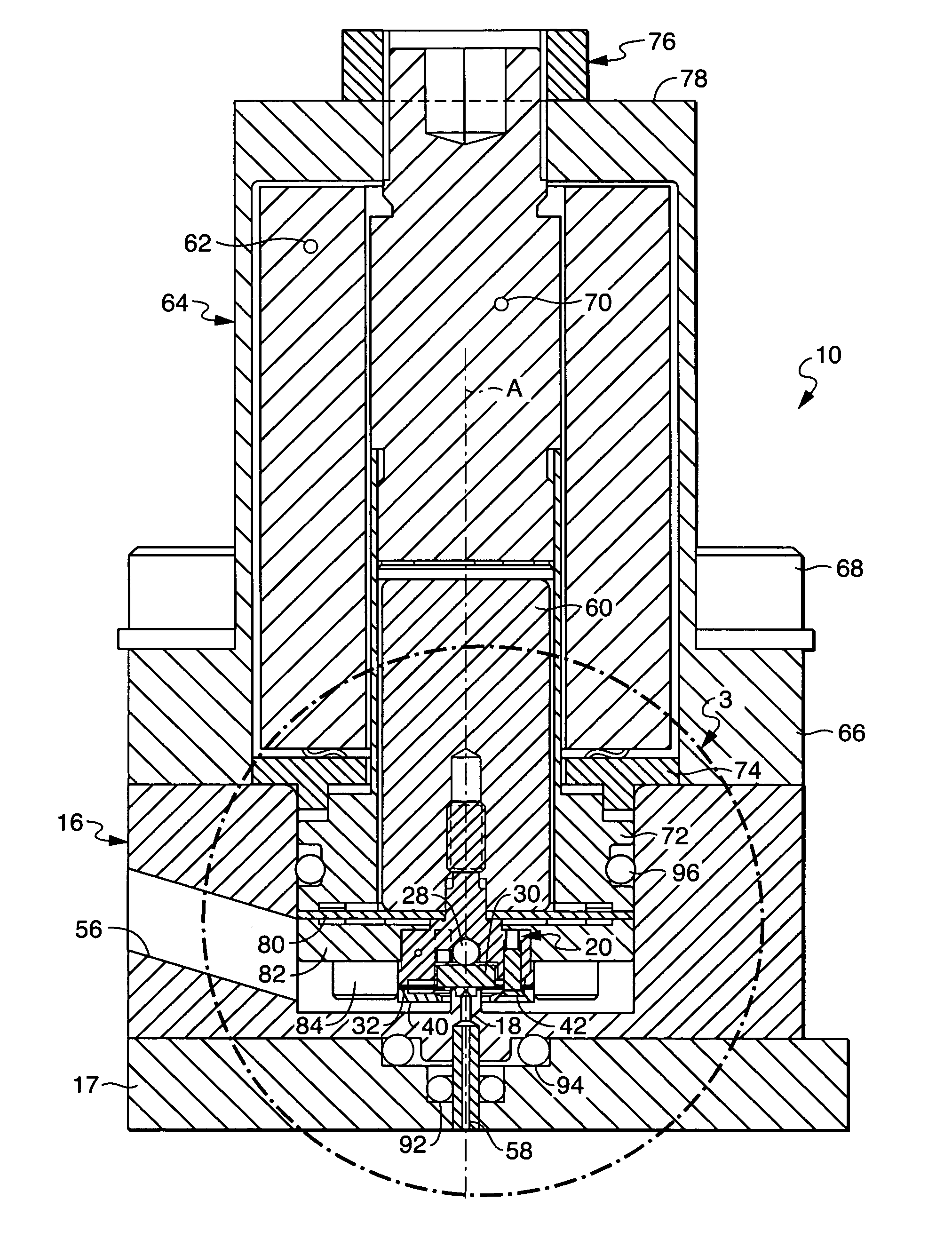 Valve assembly having articulating rigid seating surface