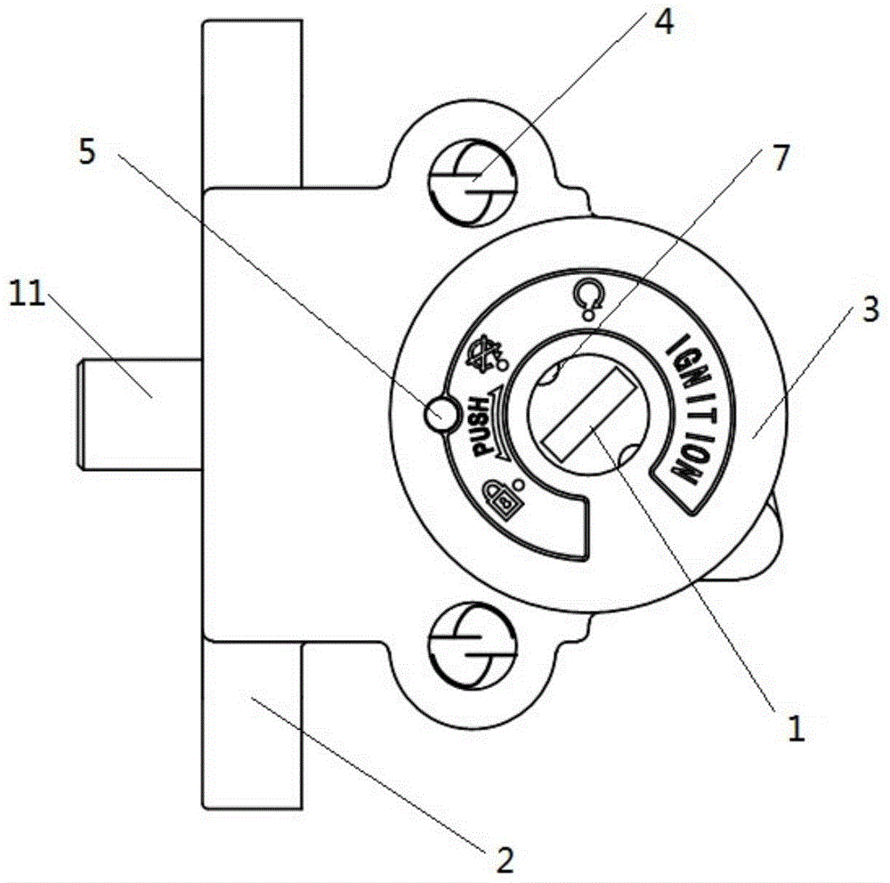 Key chip secondary locking mechanism anti-theft lock and locking method thereof