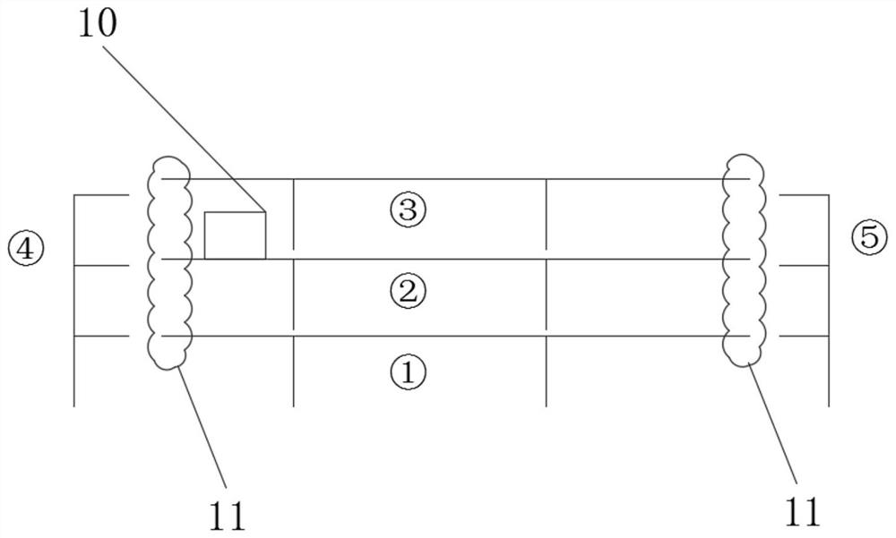 Large cruise ship sheet block internal temporary supporting method