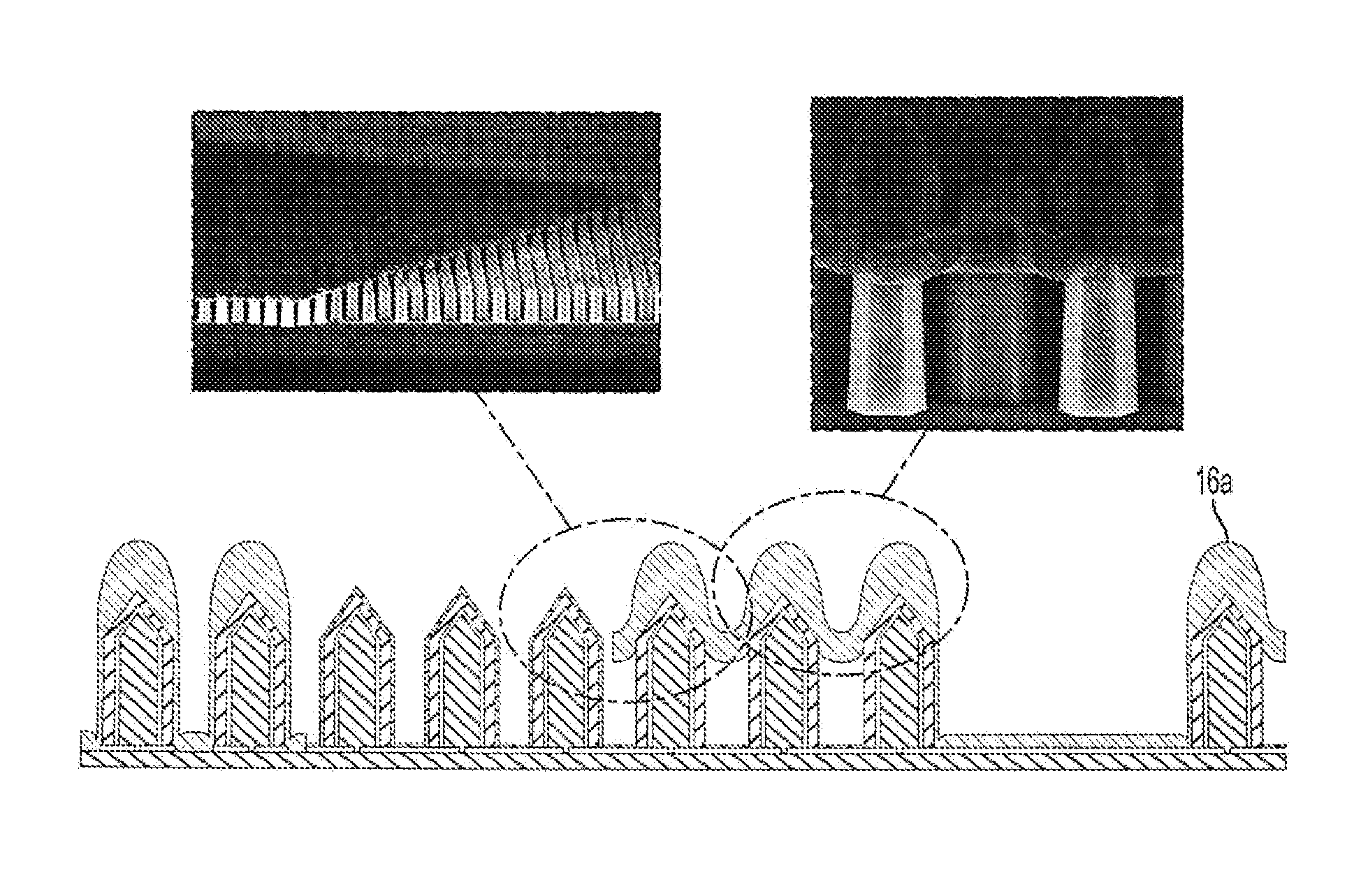 Nanowire sized opto-electronic structure and method for manufacturing the same