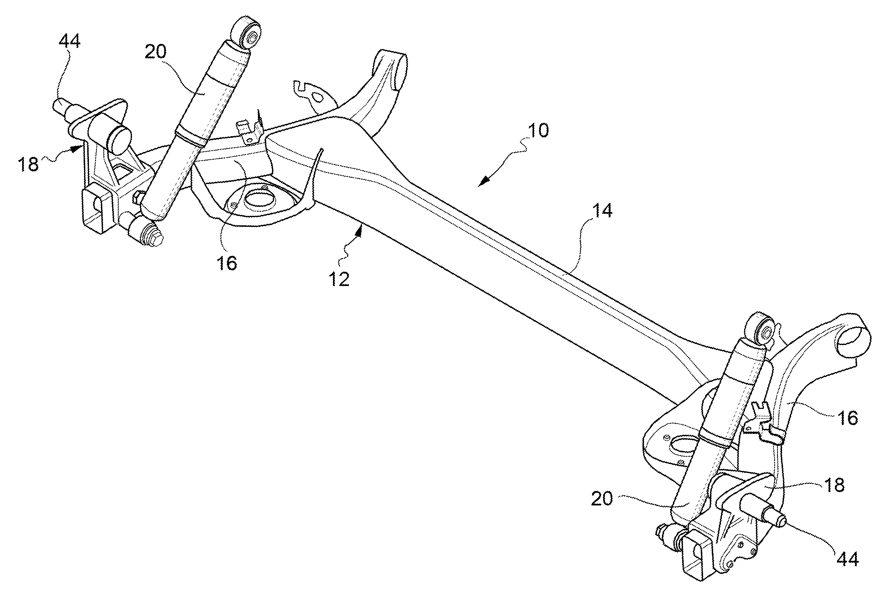 Rear suspension for a motor vehicle