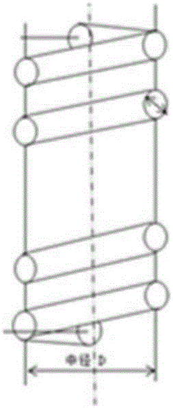 Helical spring with arc center line and independent suspension structure