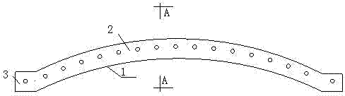 Closed air collecting arch-shaped cover plate of sewage pond