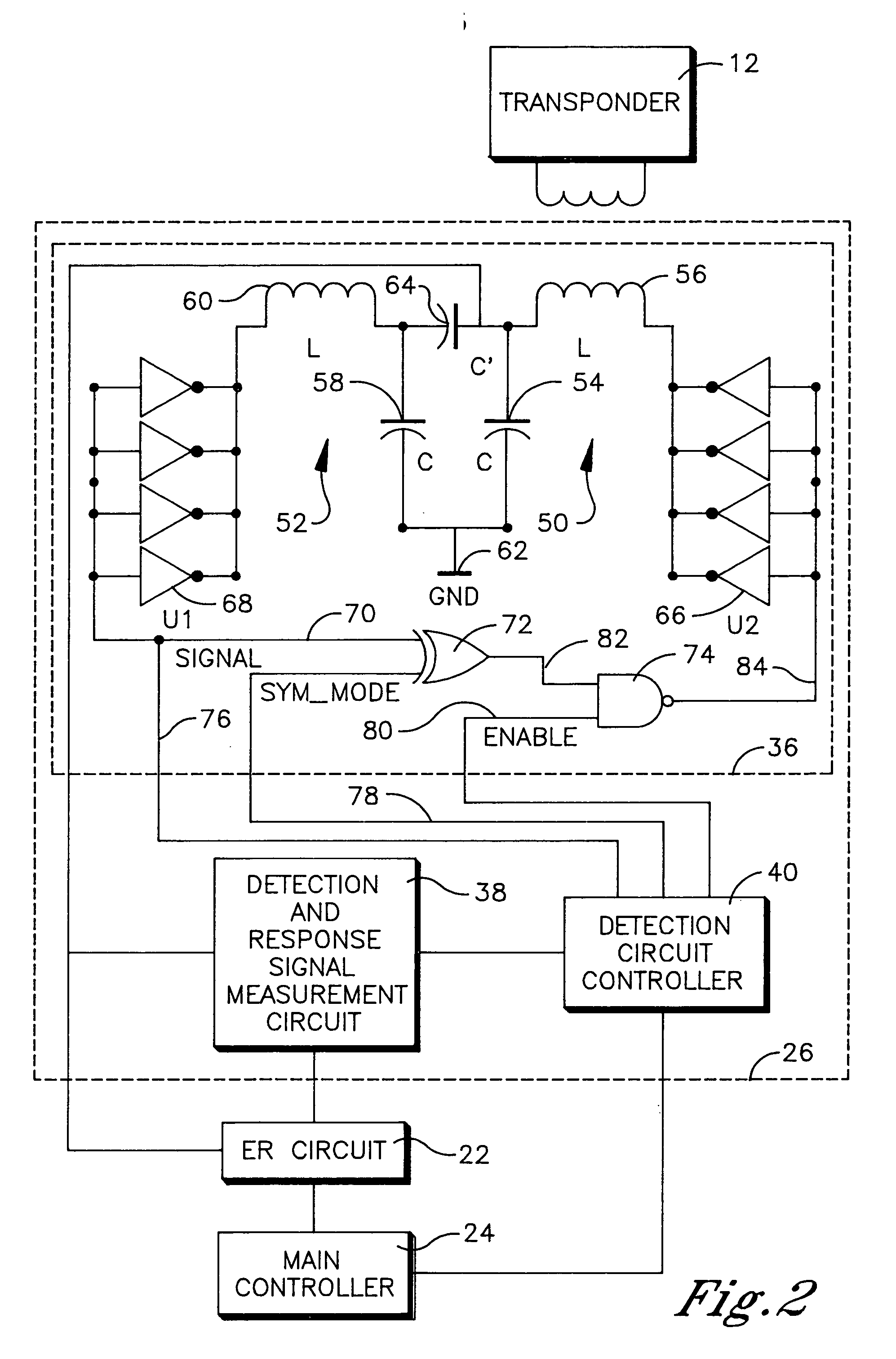 Detection signal generator circuit for an RFID reader