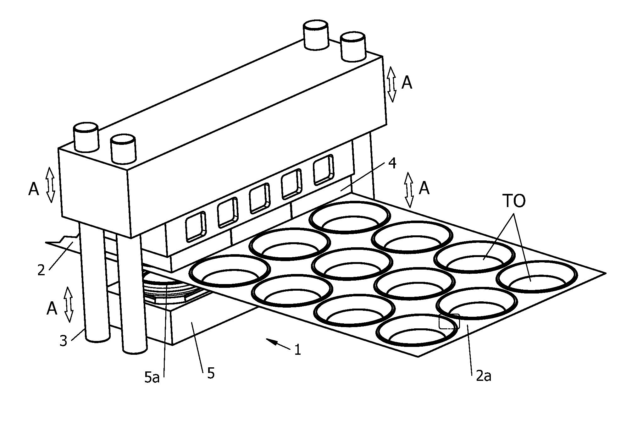 Cutting unit for a thermoforming machine or press and a thermoforming machine equipped with such cutting unit