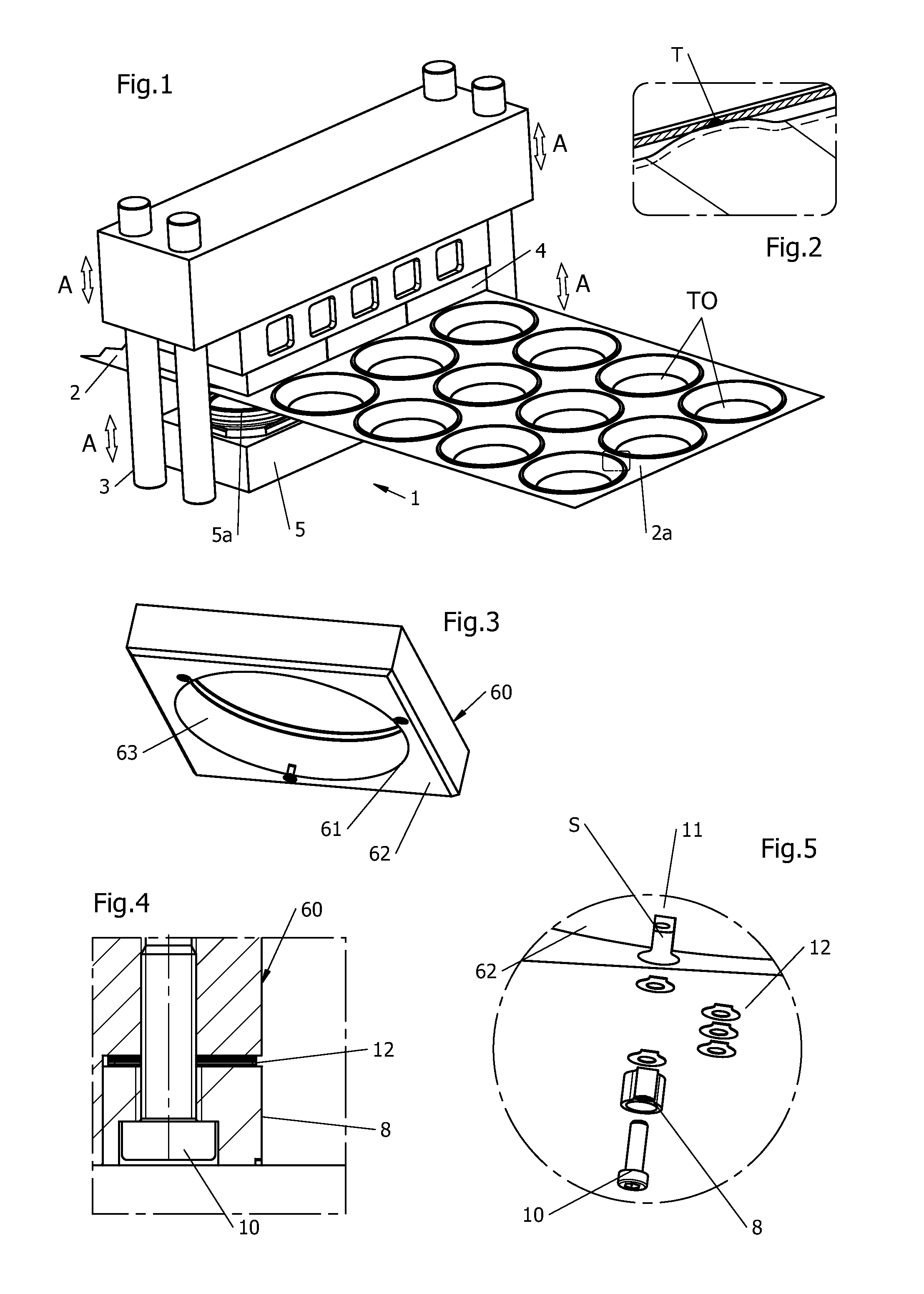 Cutting unit for a thermoforming machine or press and a thermoforming machine equipped with such cutting unit