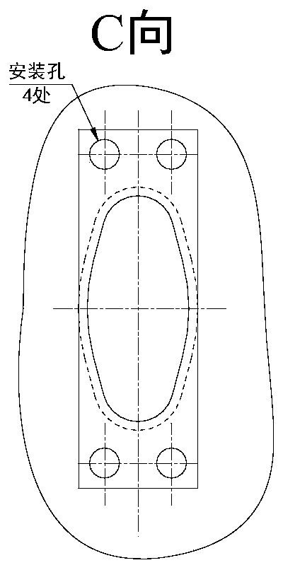 A tool for correcting the shape of engine load-bearing struts matched with heat treatment