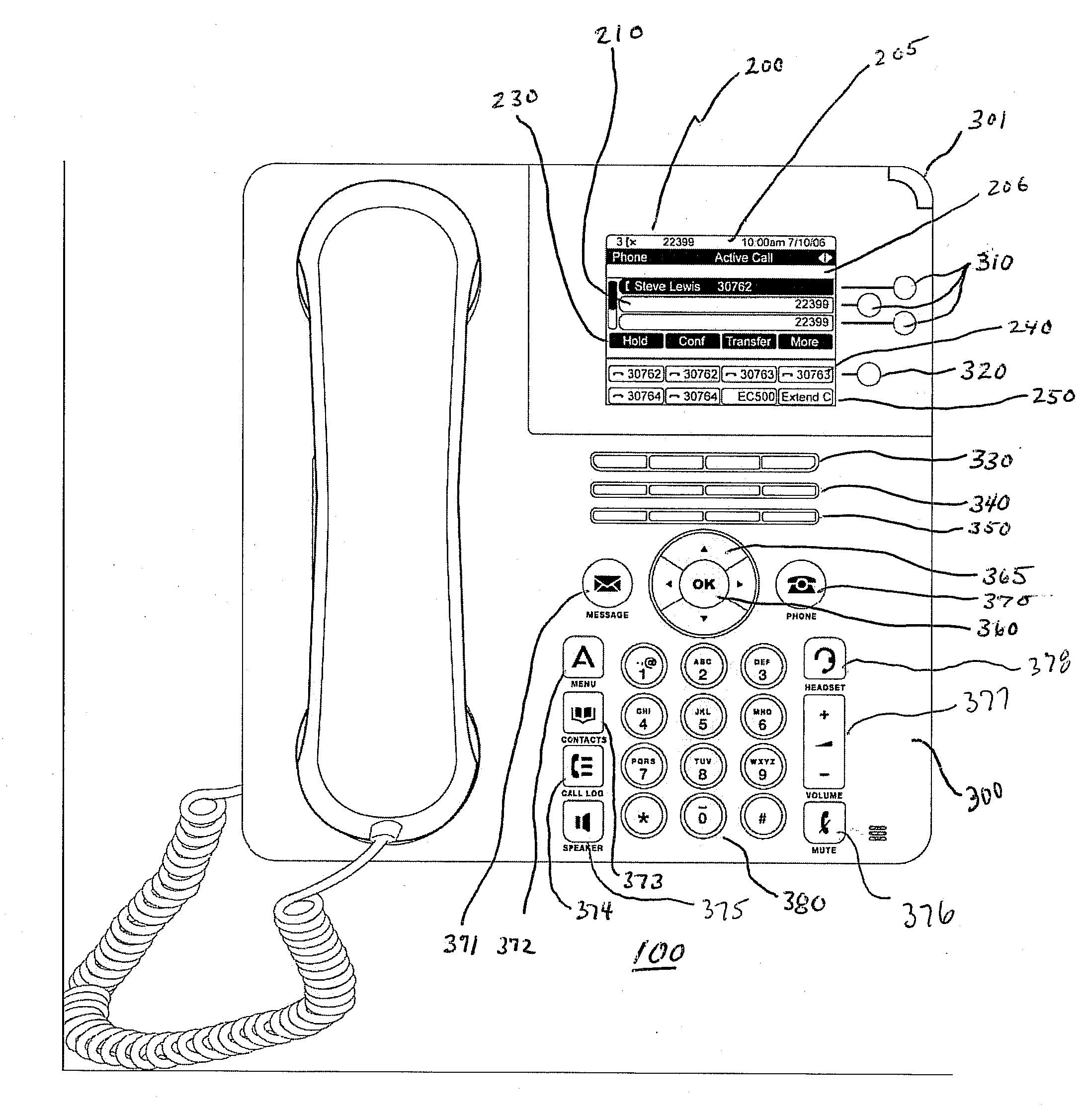 Telephone with Enhanced Function Display and Selection Ability