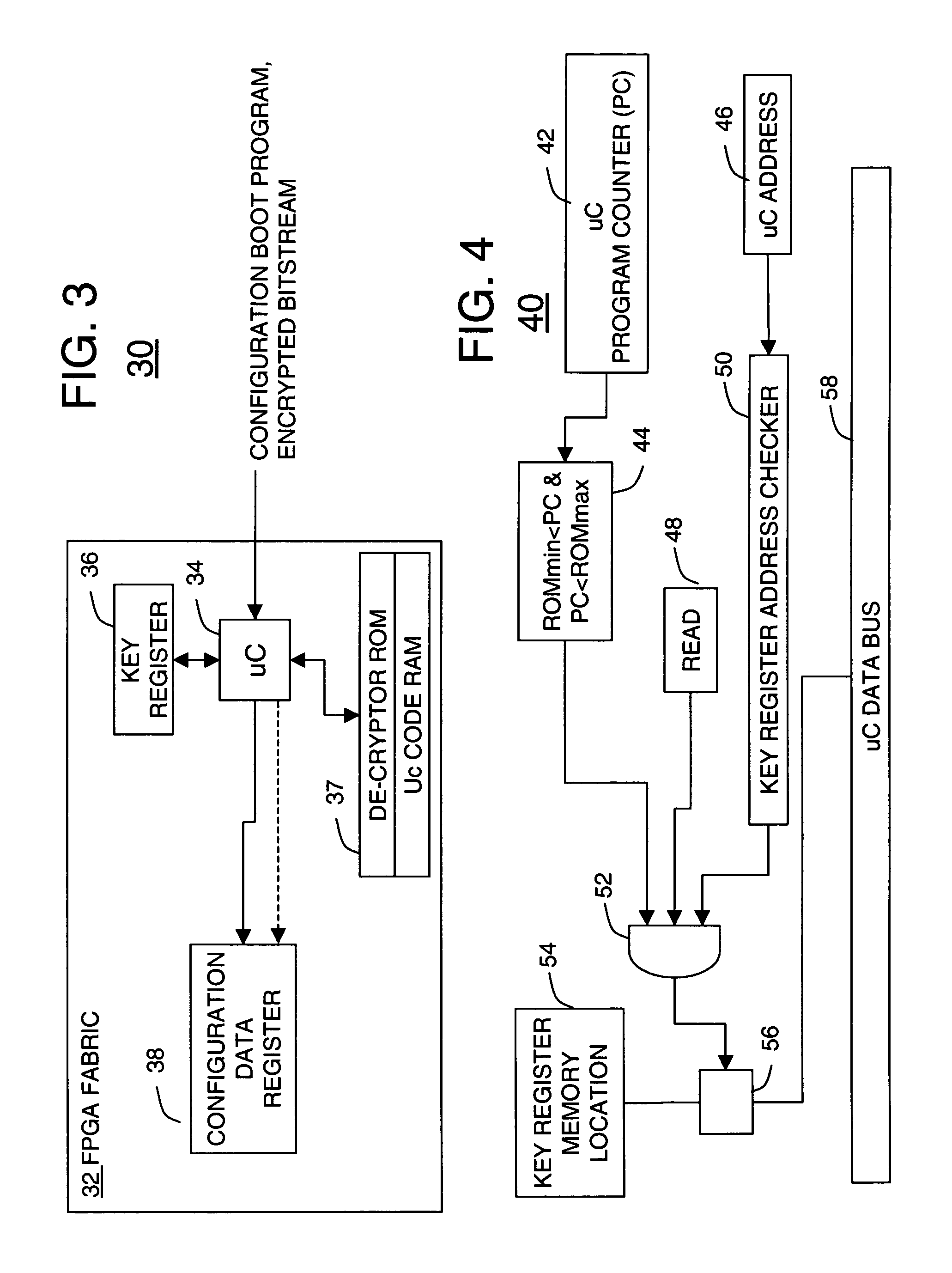 System and method for securing using decryption keys during FPGA configuration using a microcontroller