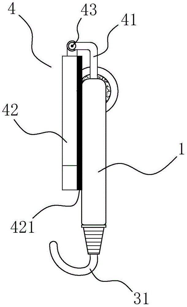 Magnetic type plastic bag carrying device