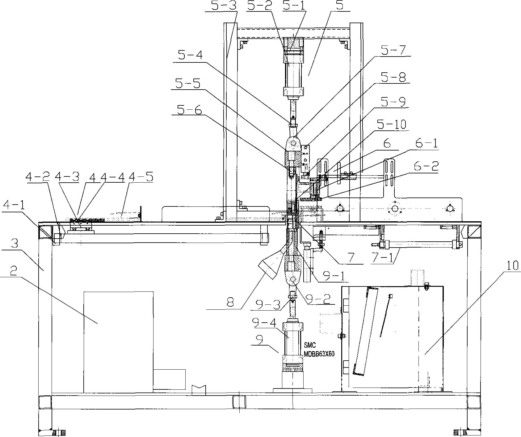 Sanitary towel package sealing machine and sealing method