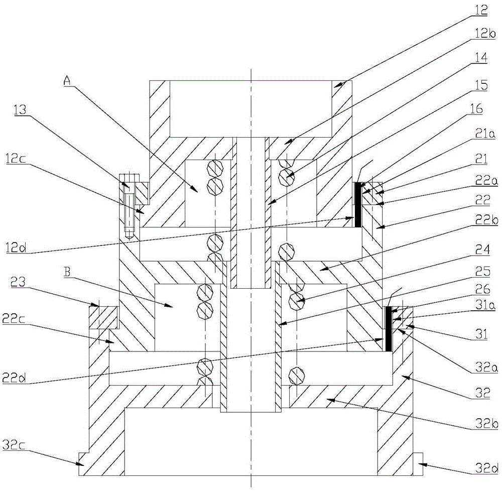 A multi-layer force value sensor and its measurement method for tensile testing machine