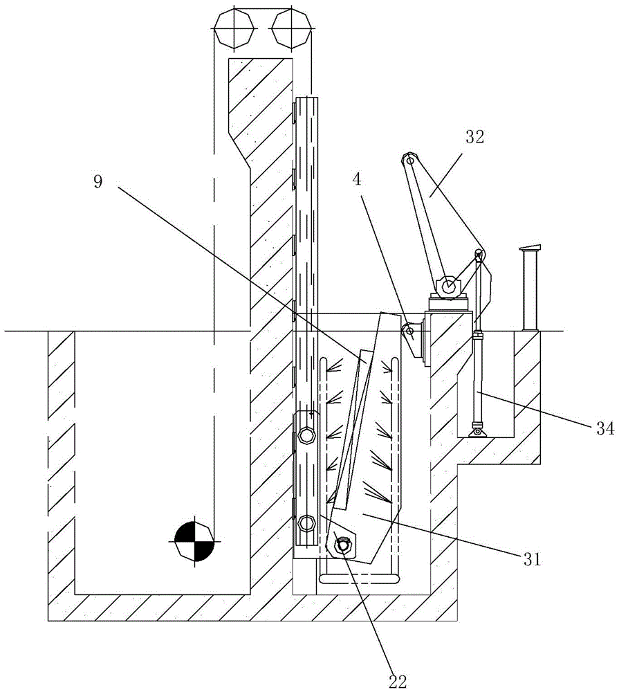 Vertical water-entry thick plate quenching machine