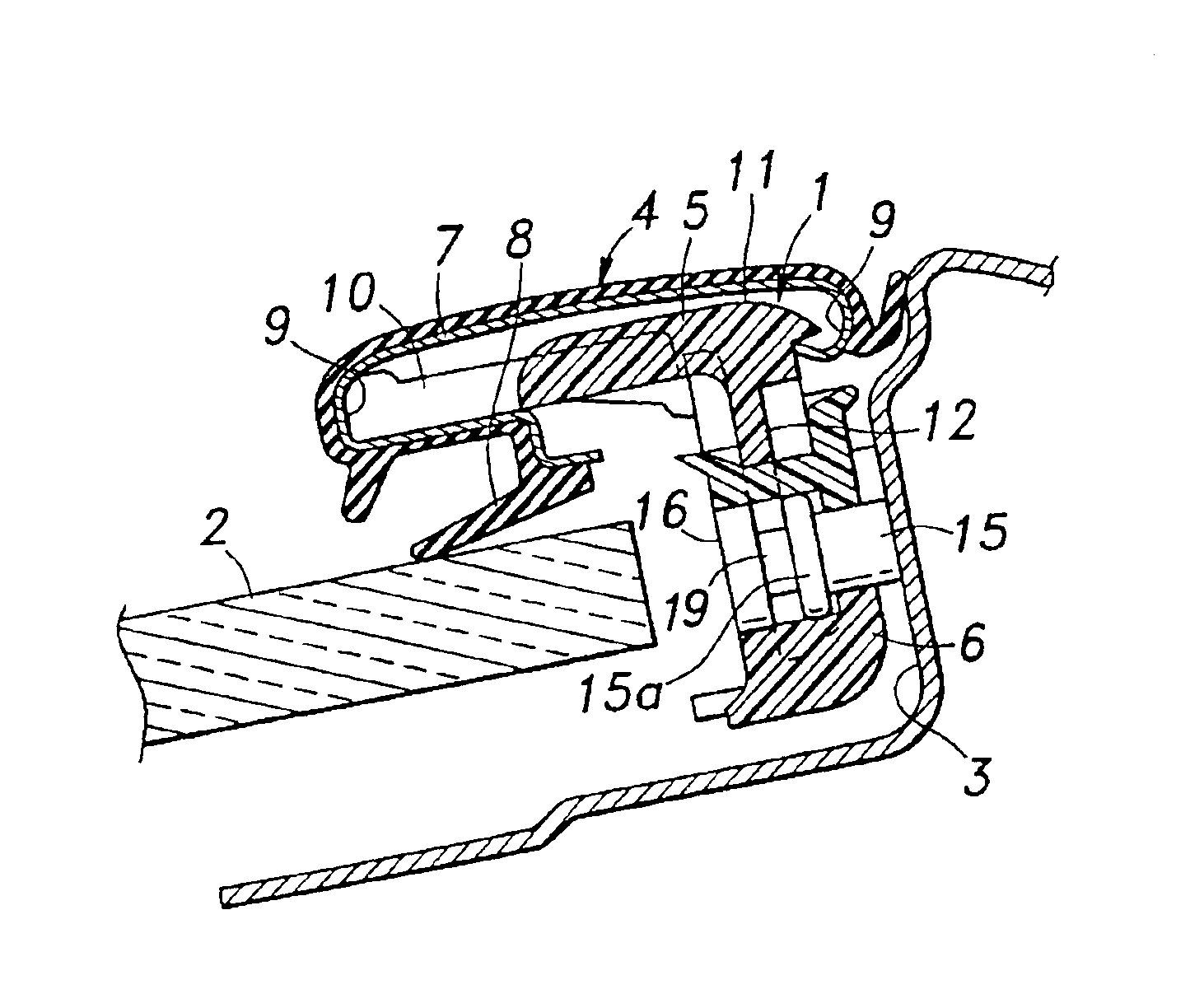 Clip for mounting weatherstrip