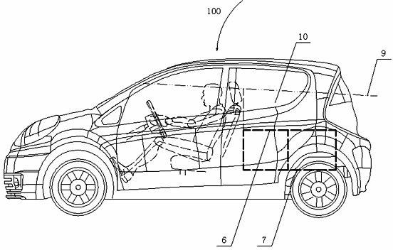 Arrangement structure for power battery assembly of electric automobile with two seats