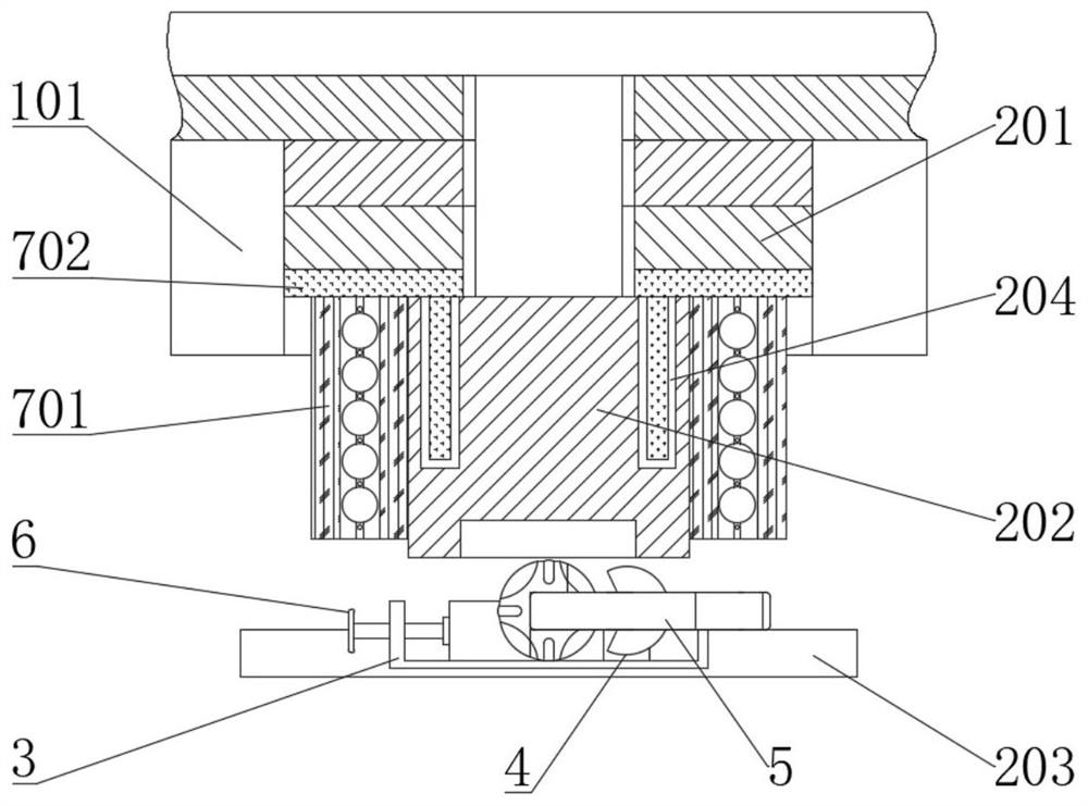 A tensile high-strength hook forging forging device