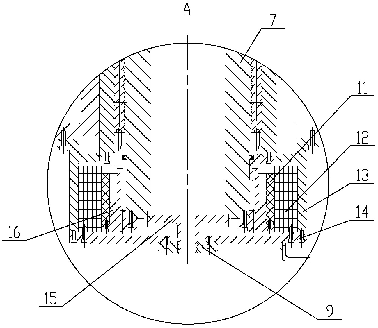 Static pressure workbench for extra-large vertical grinder