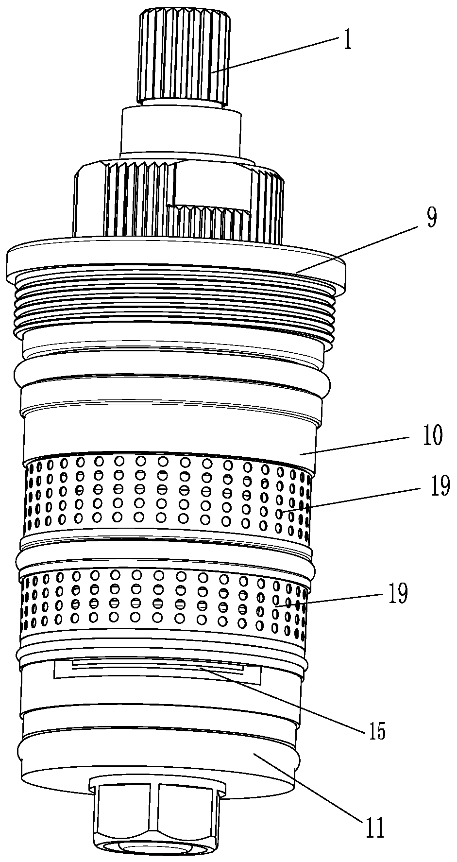 Gas water heater constant-temperature valve element