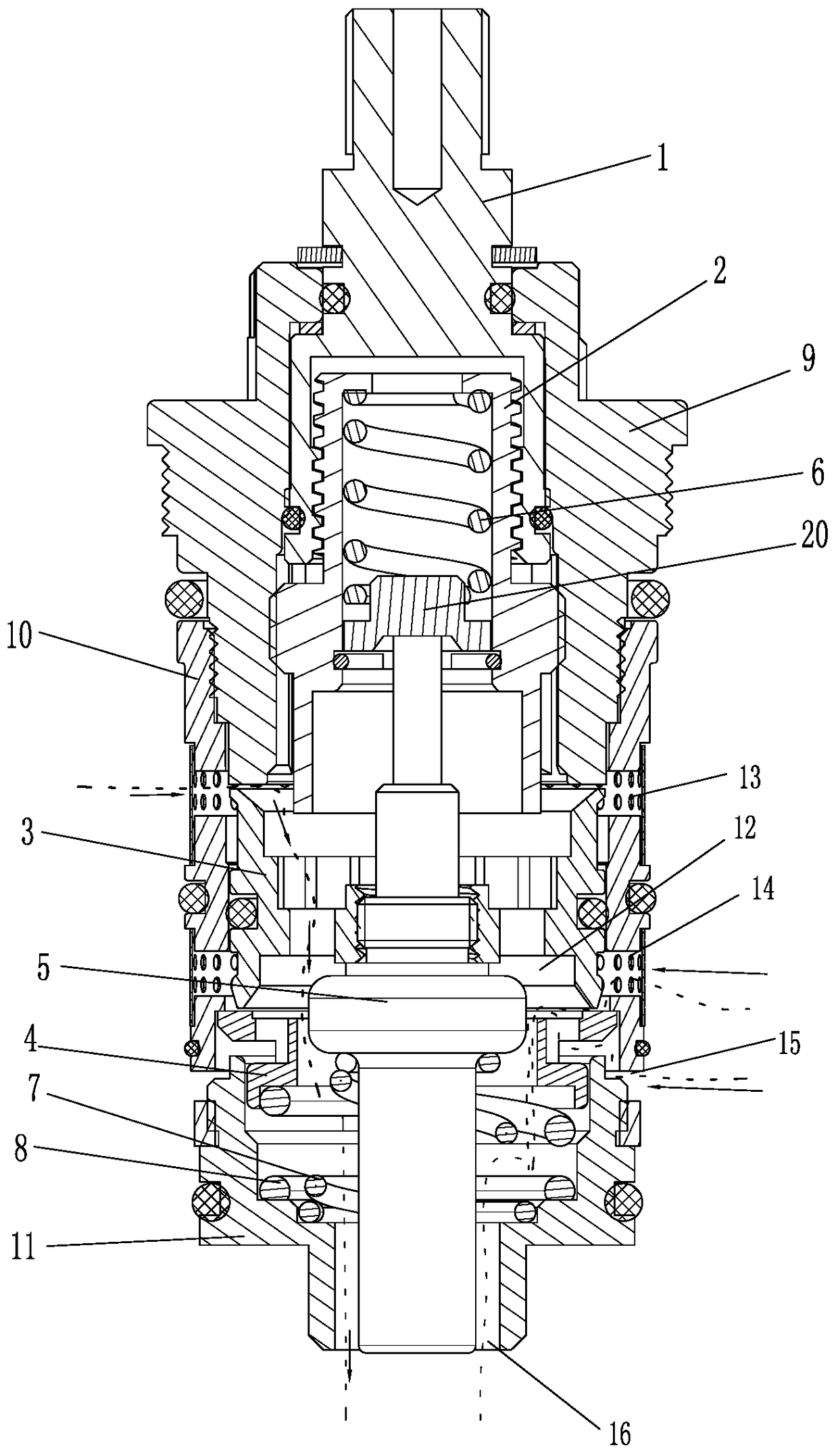 Gas water heater constant-temperature valve element