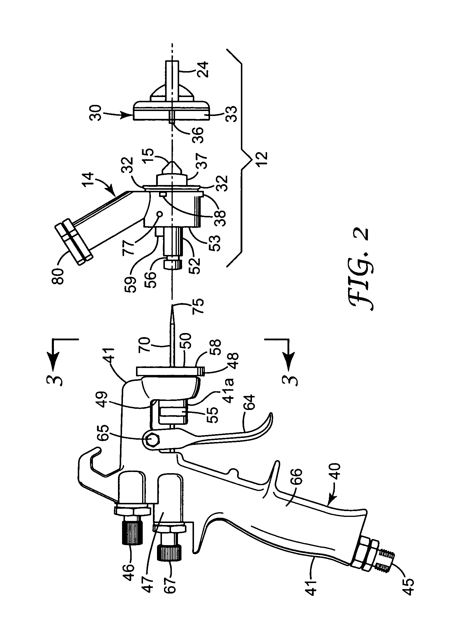 Liquid spray gun with non-circular horn air outlet passageways and apertures