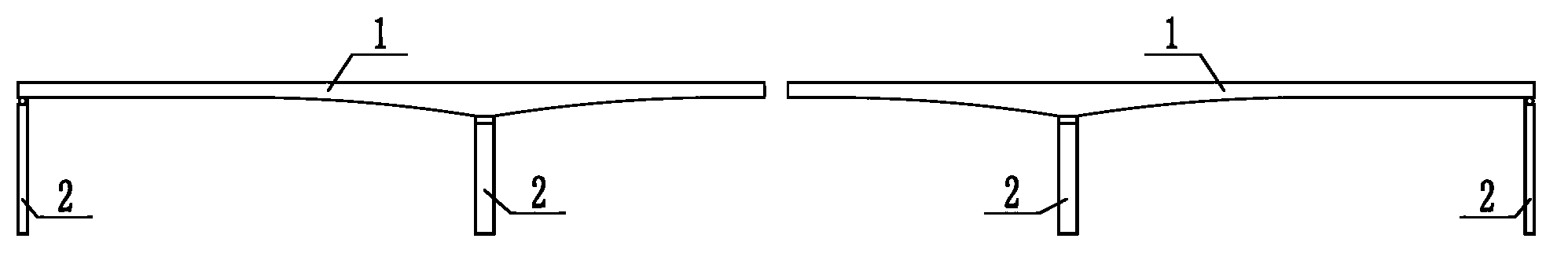 Variable-cross-section concrete continuous bridge construction method