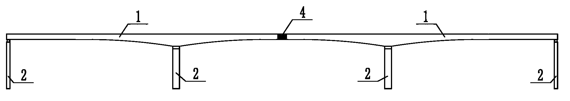 Variable-cross-section concrete continuous bridge construction method