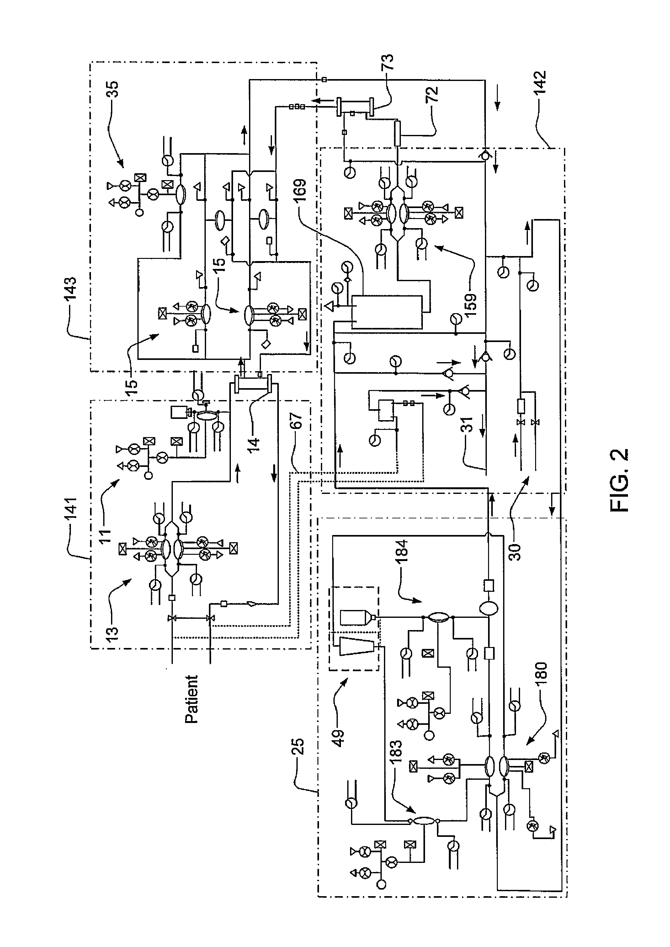 Blood circuit assembly for a hemodialysis system