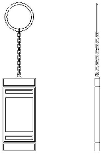 Luggage metal pendant joint detection equipment with rotating structure