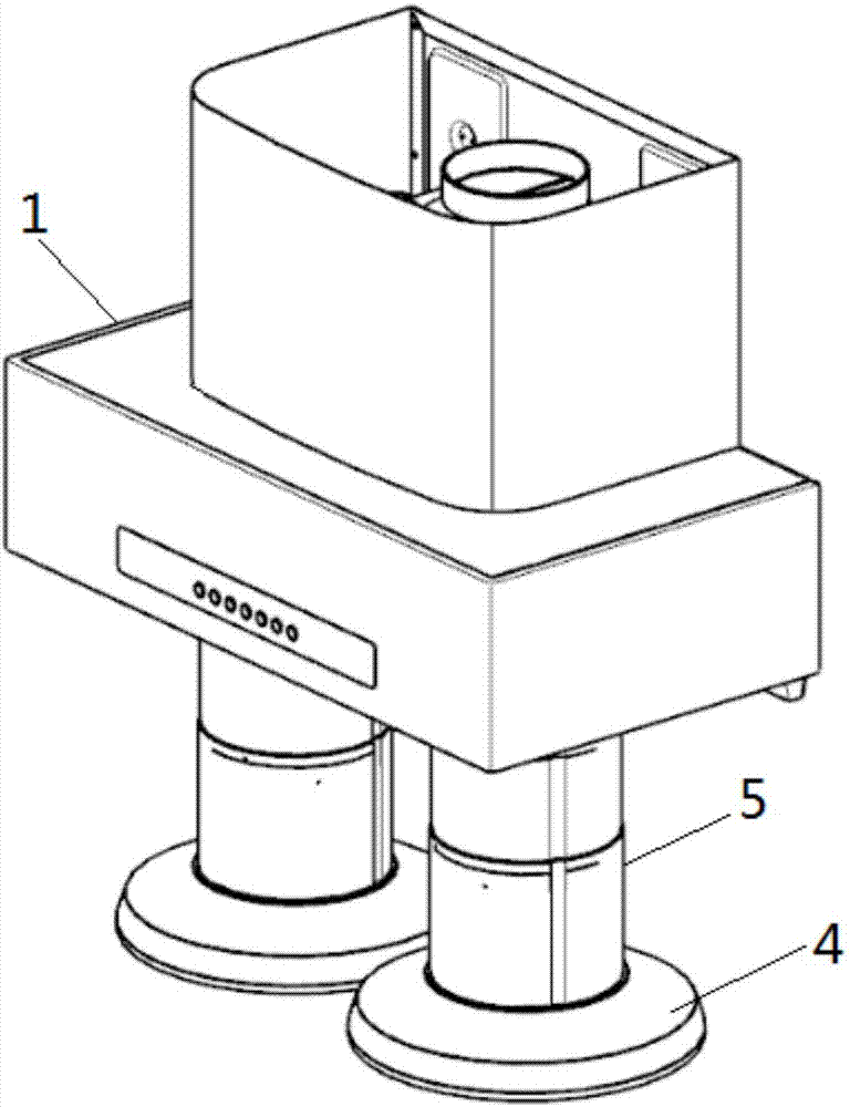 Automatic telescopic type extractor hood of multi-cavity structure