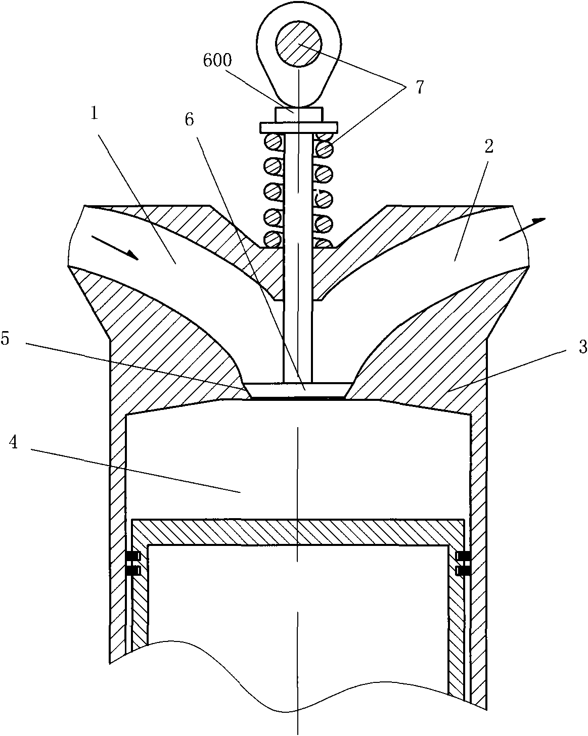 Valve body external-open air distribution engine