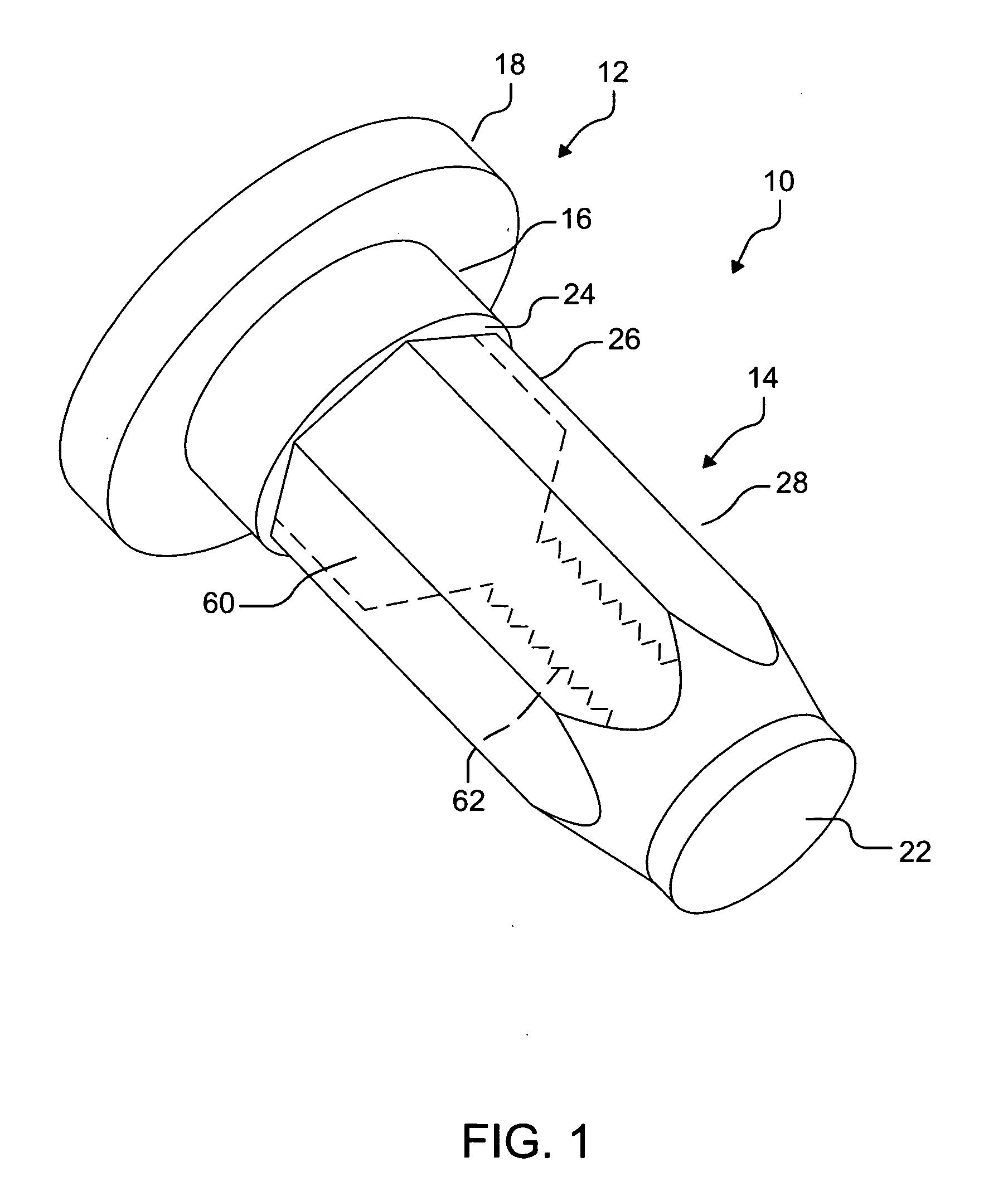 Anchor device with double-sectioned head and method of using the same