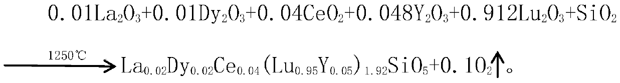 A kind of lanthanum, dysprosium, cerium co-doped yttrium lutetium silicate scintillation material and its crystal growth method