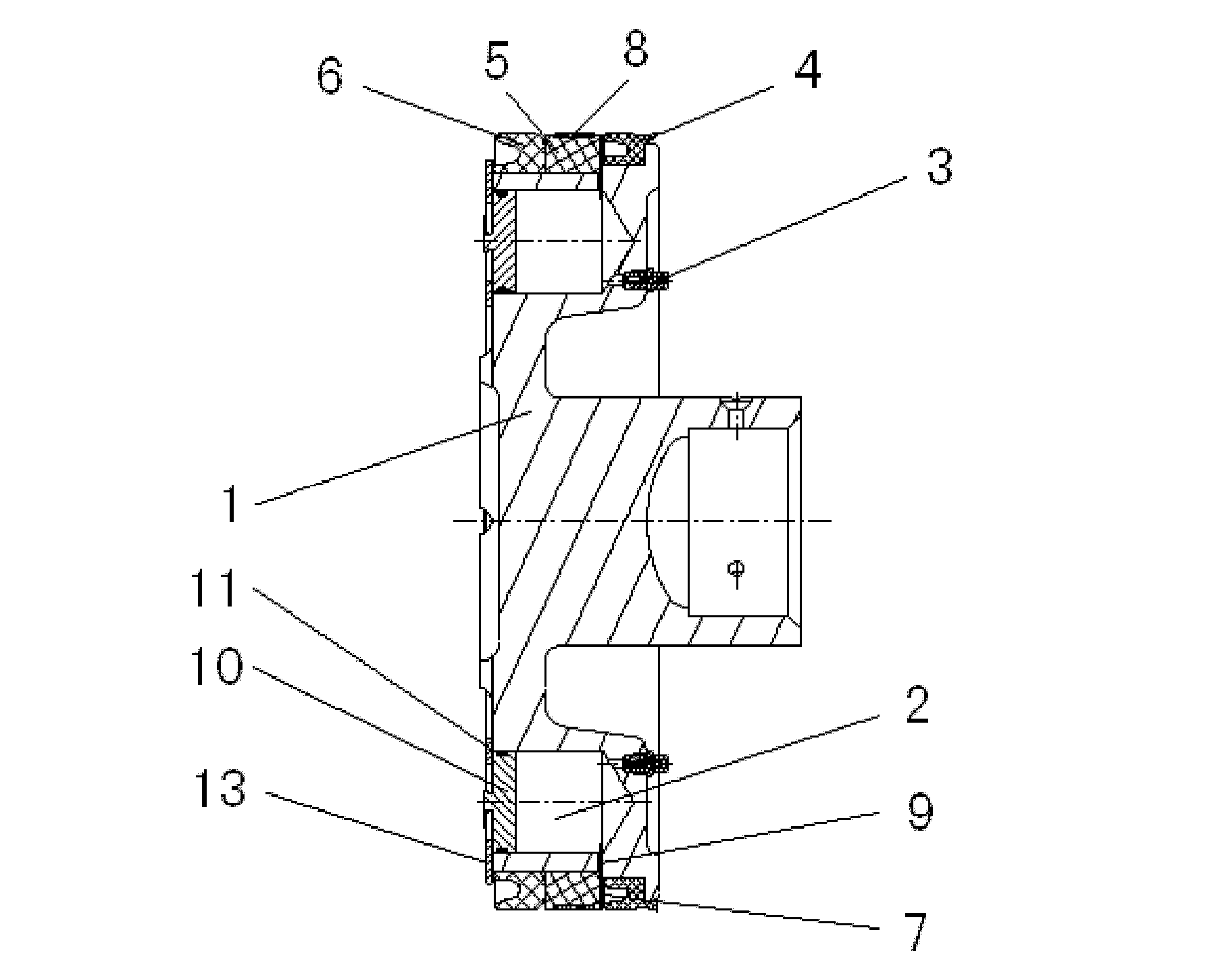 Railway vehicle braking cylinder piston assembly