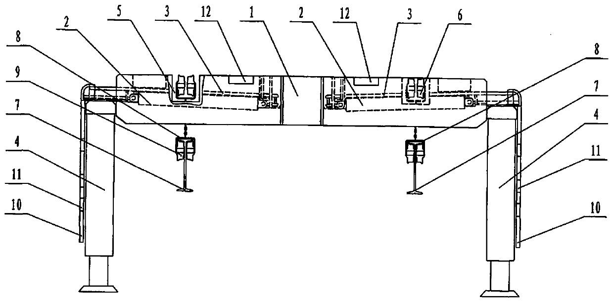 Fully-mechanized excavation supporting device with emulsion capable of being automatically proportioned