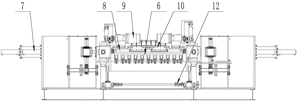 Clamping-shaft and non-clamping-shaft integrated rotary cutting machine for composite pressure bar